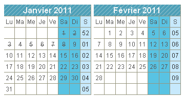 T�l�charger le mod�le de calendrier